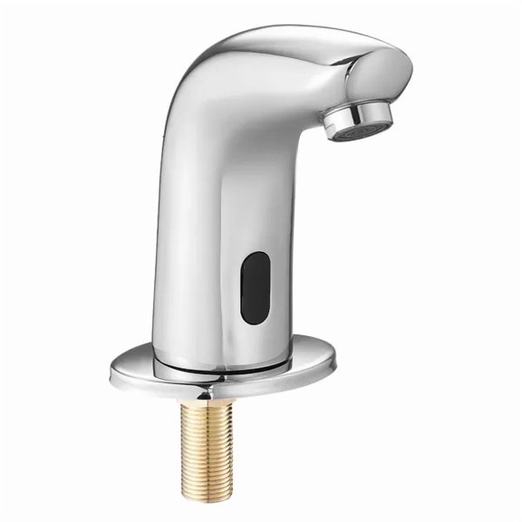 Automatic Sensor Bathroom Sink Faucet,Battery Operated,Chrome Silver Finish,Ideal for Commercial Washbasins with 9/16 Inch Pipes