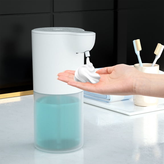 Automatic Sensor Foam Soap Dispenser for Bathroom Kitchen, Rechargeable Touchless Soap Pump with USB Charging, Adjustable Soap Output