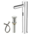 thumbnail image 1 of Automatic Sensor Touchless Vessel Sink Faucet Polished Chrome Single Hole Bathroom with Pop Up Drain, 1 of 5
