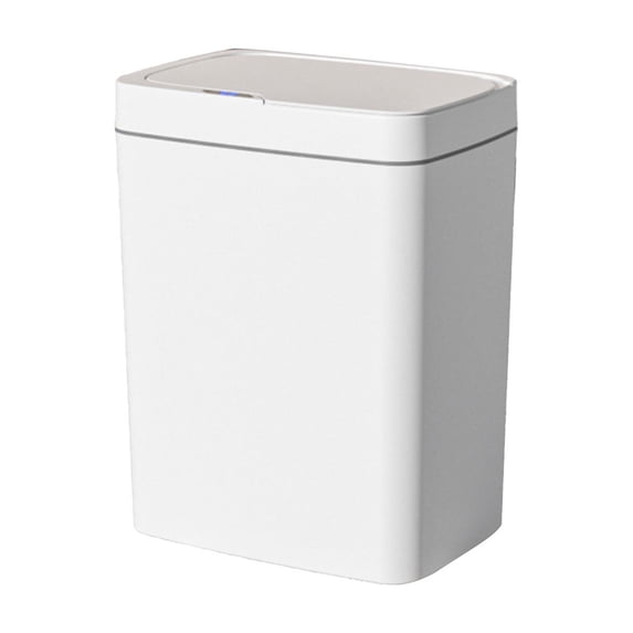 Automatic Sensor Trash Can, 15L 4Gal Smart Garbage Bin, Silent Closing Trash Can, Kitchen Office Waste Bin, Waterproof Design, Space Saving, Battery Operated, 30.5x26x18cm
