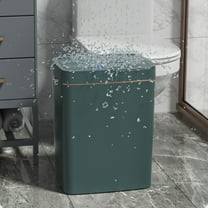 ​​Automatic Sensor Trash Can, 15L Large Capacity with Silent Closing Lid, Waterproof & Odor-Control for Kitchen, Office, Home​​(Green)