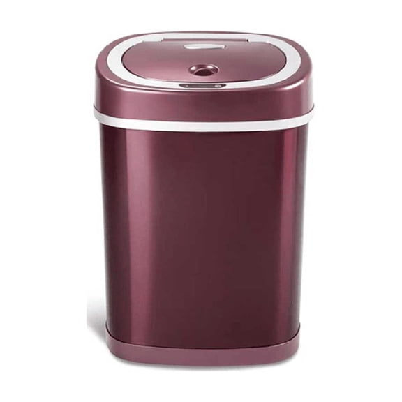 Automatic Sensor Trash Can, Stainless Steel Touch-Free Garbage Bin with Odor Sealing Lid, Waterproof Smart Waste Bin for Kitchen Bathroom Bedroom Office Home Indoor Use