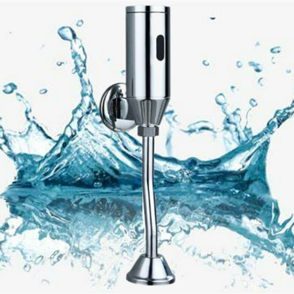 Automatic Sensor Urinal Flusher – Copper Electroplated, Adjustable Sensor, 2-Stage Water Saving, Wall Mounted, for Public Restrooms, Restaurants, Schools, and More