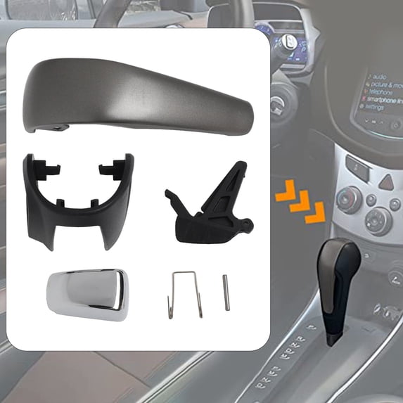 Automatic Shift Knob Kit Silver fit for Chevrolet for Sonic 2012-2016 & for Trax