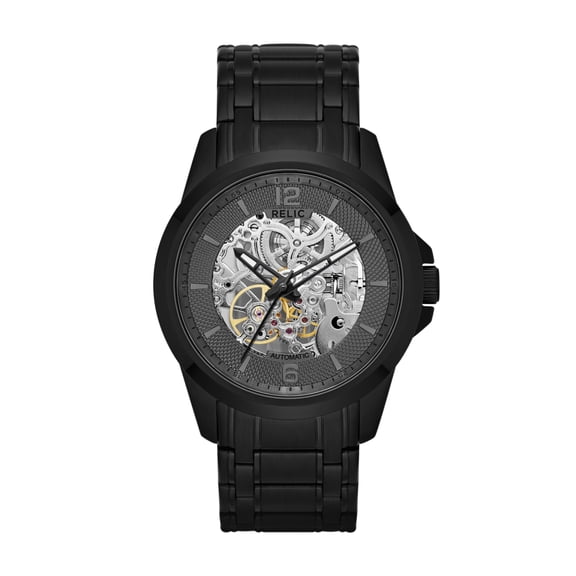 Relic Men's Damon Automatic, Black Stainless Steel Watch