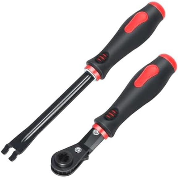 Automatic Slack Adjuster Tools, 5/16" Brake Adjustment Tool Ratcheting Wrench Air Brake System Adjustment Wrench Tools Set for Semi Truck Big Truck Trailers(2-Piece)