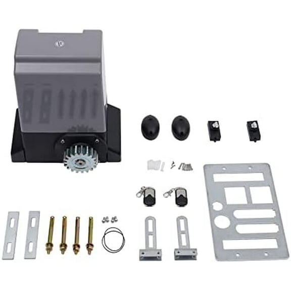 Automatic Sliding Gate Opener, 750W Door Operator Electric Gate Operator with Two Remote Controls, Sliding Gates Hardware Security System Kit Rolling Driveway Slide Gate Motor, 1400r/min