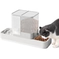 thumbnail image 2 of Automatic Cat Feeder And Water Dispenser With Stainless Steel Bowl Dog Gravity Food Feeder And Waterer For Small Medium Pets Puppy Kitten 1 Gallon X 2 2 of 14