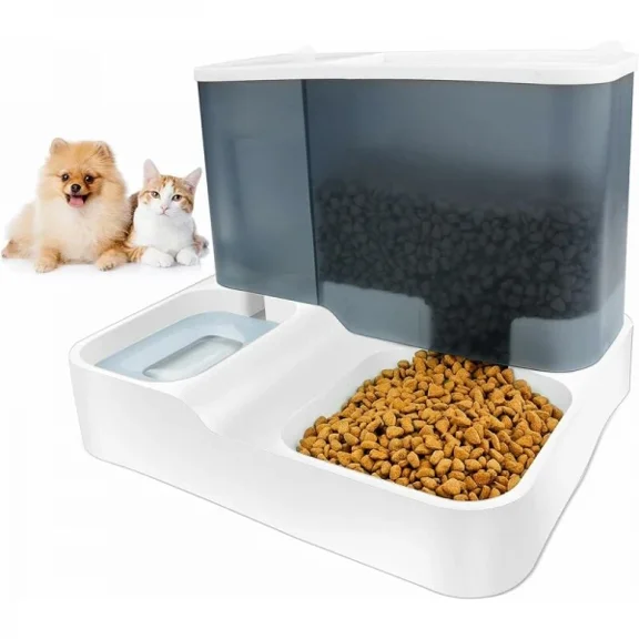 Automatic Small Pet Food and Water Dispenser 2 in 1 - 3L - Blue