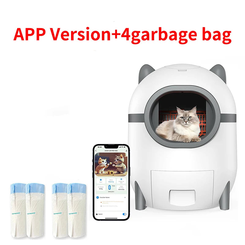 Automatic Smart Cat Litter Box Self Cleaning Fully Enclosed 2024 New Version English Pet Toilet