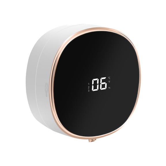 Automatic Smart Induction Foam Hand Sanitizer Dispenser, White Rechargeable Wall-Mounted - Digital Display, Bacterial Inhibition, Auto Sensor, Touchless, Foaming Cleaning - For