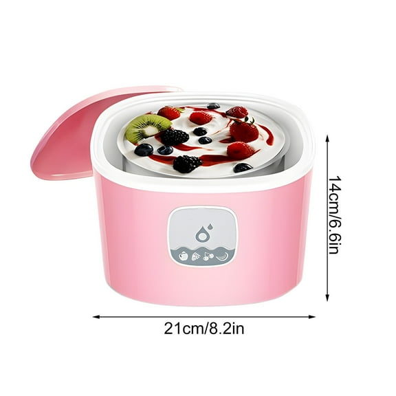 Automatic Smart Yogurt Maker with Temperature Control 1L Capacity for Fermenting Yogurt Natto Rice Wine Home Use Appliance Energy-Saving Pink