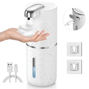 Automatic Soap Dispenser, 13.4oz/380ml Sensor Foaming Soap Dispenser Touchless Rechargeable Wall Mounted Foam Hand Soap Dispenser for Bathroom Kitchen, White