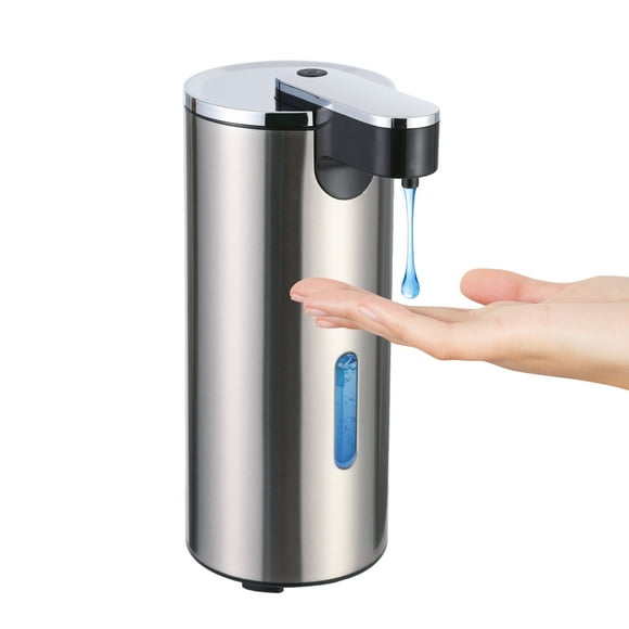 Automatic Soap Dispenser, Automatic Soap Dispenser Touchless, Kitchen & Bathroom, 3 Adjustable Volume for Liquid Soap, Water-Resistant, Hotel, Restaurant and School, Clog-Free, Stainless Steel