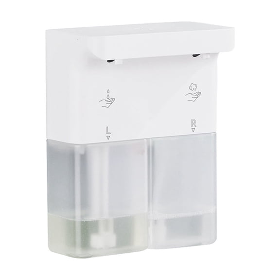Automatic Soap Dispenser with Dual Heads | Touchless Soap Dispenser for Kitchen and Bathroom | 2-in-1 Liquid and Foam Dispenser with USB Rechargeable Battery | 30° Angled Spout for Easy Use