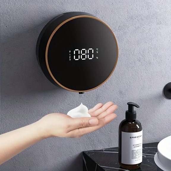 Automatic Soap Dispenser Foaming Hand Wall Mount, Temperature Display, Touchless and Dispenser for Wall, Bathroom, Kitchen,Commercia