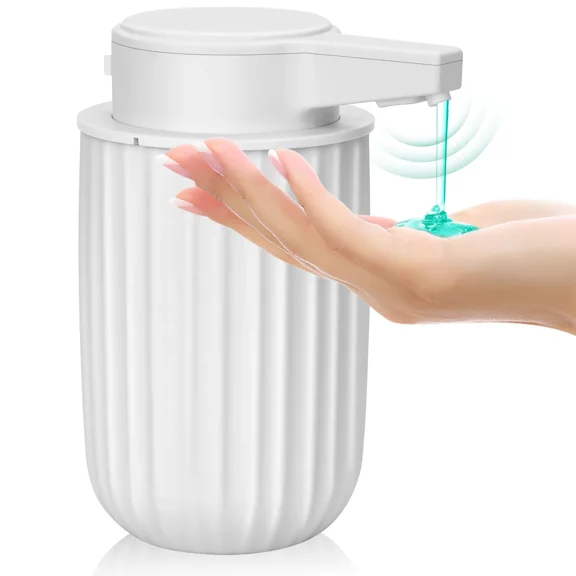 Automatic Soap Dispenser Liquid Touchless 9oz Plastic White 3-Level Adjustable Modern Auto Soap Dispenser Bathroom Kitchen Hand Dish Lotion