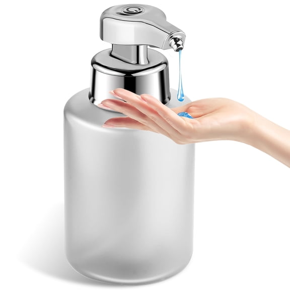 Automatic Soap Dispenser Liquid Touchless: 9oz White Plastic 3 Level Adjustable Auto Hand Soap Dispenser - Dish Bathroom Kitchen