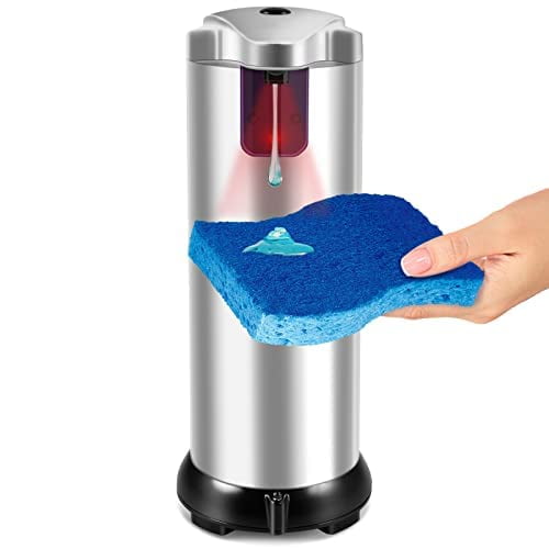 Automatic Soap Dispenser, Touch-Free Liquid Soap Dispenser 3 Levels Adjustable, 9.5oz Touchless Soap Dispenser, Smart Automatic Soap Dispenser for Bathroom, Kitchen, Compatible with Dish/Hand Soap