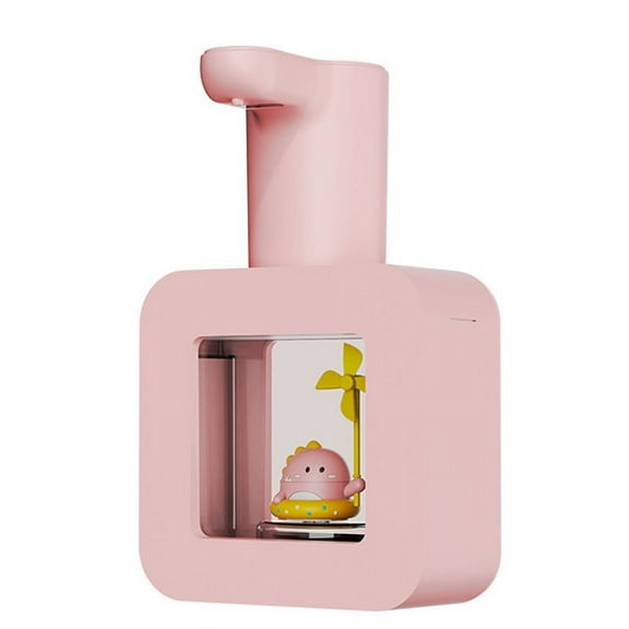 Automatic Soap Dispenser,Touchless Automatic Sensor Soap Dispenser Cartoon Pet Waterproof Smart Foam Soap Dispenser for Kitchen and Bathroom[Pink - Little Dinosaur]