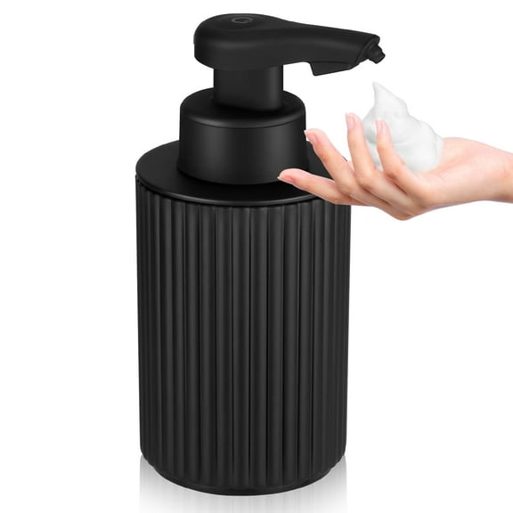 Phneems Automatic Soap Dispenser Touchless Foaming Vertical Hand Soap Dispenser Foam Smart Electric Auto Dish Plastic Bathroom Kitchen Black