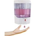 thumbnail image 1 of Automatic Soap Dispenser, Touchless Hand Sanitizer Dispenser Wall Mounted, 700ml/24oz ABS Plastic Refillable Hands Free Liquid Soap Dispenser for Bathroom, Kitchen, Restaurant, Office, 1 of 4