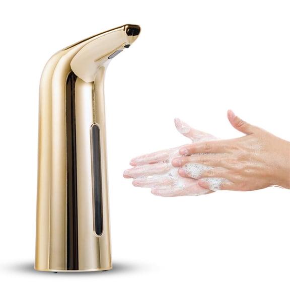 Automatic Soap Dispenser Touchless Sensor Hands Free Soap Dispenser Battery Operated Soap Dispenser 400ml Pump Electronic Drippy Liquid Soap Dispensers for Kitchen Bathroom