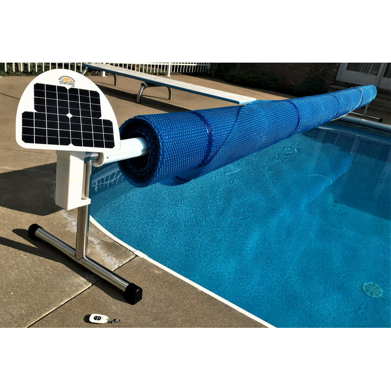 Automatic Solar Blanket Cover Reel / Roller - Remote Controlled, Solar  Battery Charged / Powered, Motorized Units to upgrade your existent 18ft  long