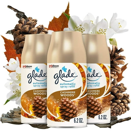 Automatic Spray Refill, Air Freshener, Cashmere Woods, 6.2 Ounce 3 Count