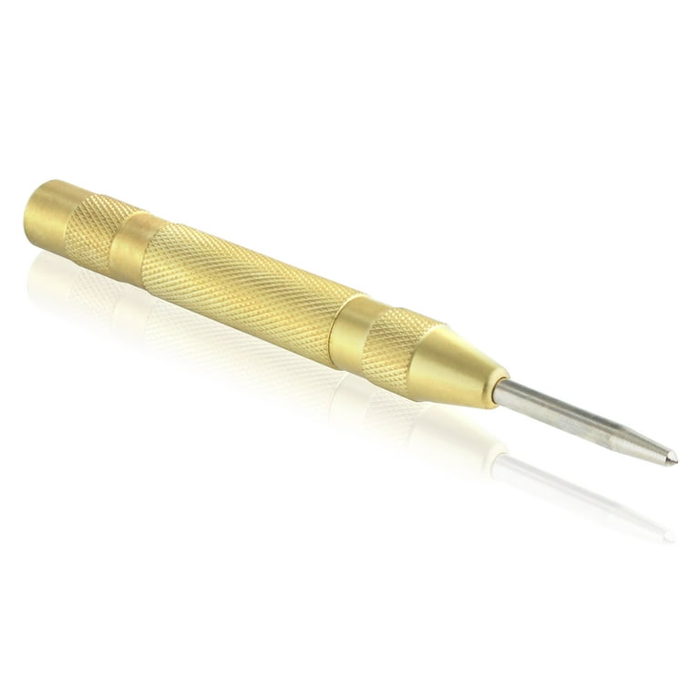 Automatic Spring Loaded Centre Punch With Knurled Brass Window Breaker