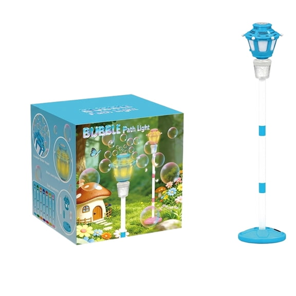 Automatic Standing Bubble Machine,Bubble Blaster Height Adjustable Up to 40 Inches, Outdoor Battery Powered Bubble Maker with Light & Music, Perfect for Parties & Birthday Gifts,A