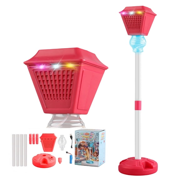 Automatic Standing Bubble Machine, LED Musical Lawn Lamp, Outdoor Battery Powered Bubble Maker with Light & Music, Perfect for Wedding Parties & Birthday Gifts