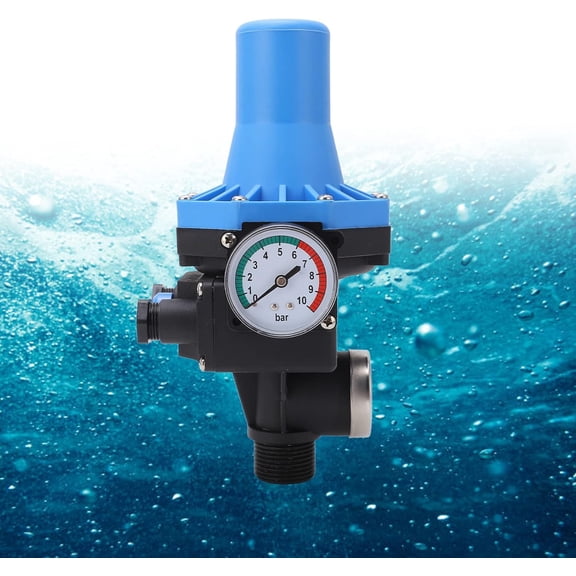 Automatic Start Stop Water Pump Pressure Control Switch with 1.5 to 3.0bar Starting Pressure IP54 Waterproof Adjustable Water Pump Pressure Control Switch(110V to 120V 0.75KW)