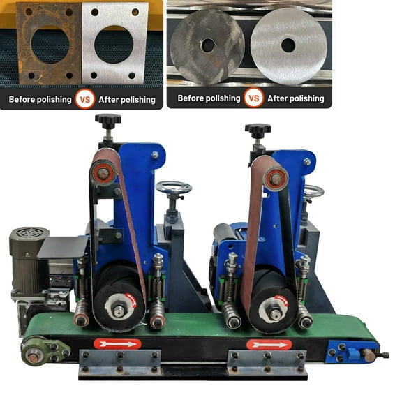Automatic Steel Plate Grinding Polisher Metal Sheet Deburring Buffing Machine 220V