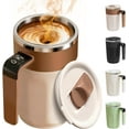 thumbnail image 1 of Automatic Stirring Coffee Cup with Temperature Display, Rechargeable Coffee Mug, 13.5oz Self-Stirring Mug with Lid, Stainless Steel Material Suitable for Coffee, Milk, and Other Beverages (Brown), 1 of 8