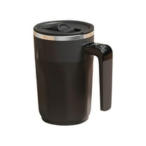 Automatic Stirring Coffee Cup with Temperature Display,Rechargeable Coffee Mug,Self-Stirring Mug with Lid, Stainless Steel Material Suitable for Coffee, Milk, and Other Beverages