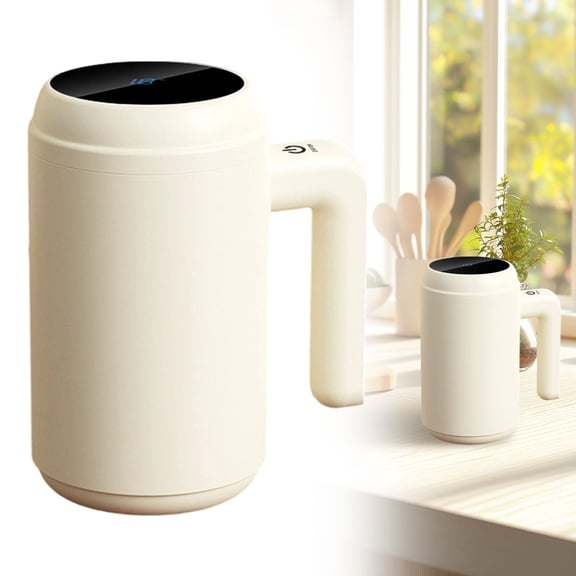 Automatic Stirring Coffee Mug With Temperature Display, 316 Stainless Steel Self Mixing Mug, USB Rechargeable Smart Self-Stirring Cup for Coffee, Protein, Travel, 14.2oz