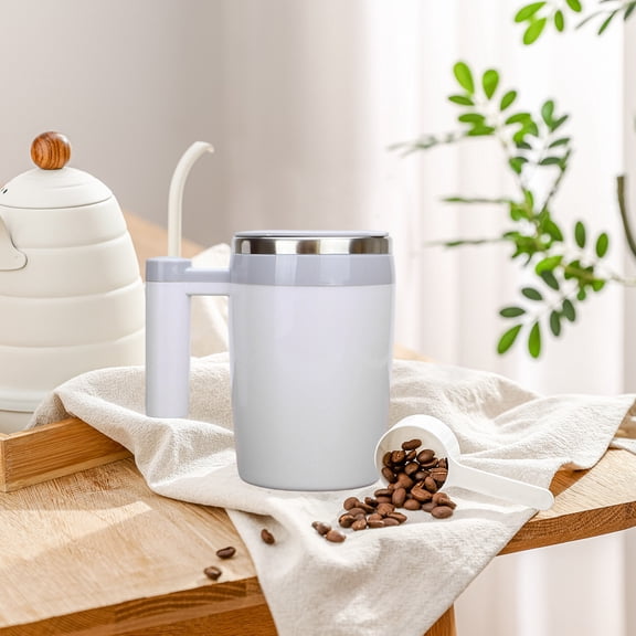 Automatic Stirring Cup - 304 Stainless Steel, Magnetic Mixing, USB Rechargeable, Fast Cooling Insulated Cup for Coffee, Protein Shakes, and More (Gray)‌