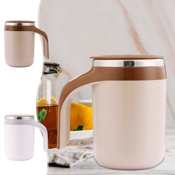 Automatic Stirring Mug – Stainless Steel Self-Mixing Cup | Magnetic Beverage Mixer, Spill-Resistant Lid, Easy Clean | USB Rechargeable | 12 oz