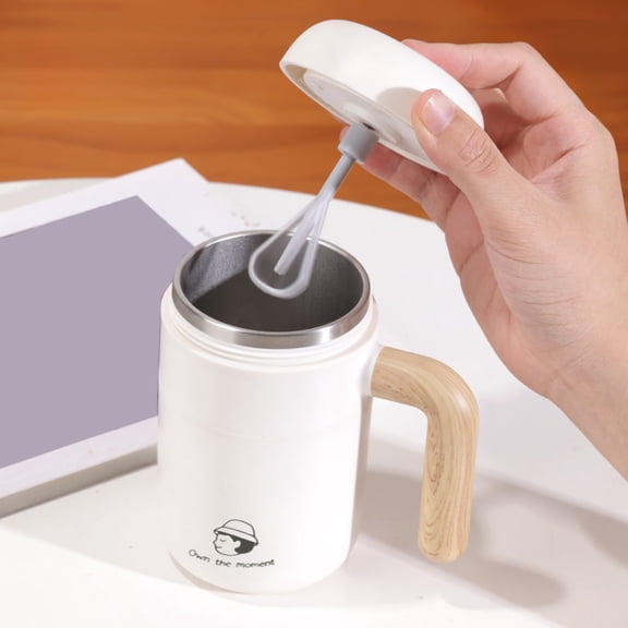 Automatic Stirring Travel Mug with 304 Stainless Steel Construction, USB Rechargeable Mixing Cup for Coffee and Protein Shakes, Leak-Proof Design