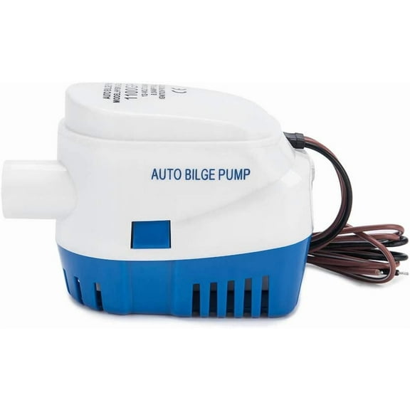 Automatic Submersible Small Boat Bilge Pump 12v 1100gph Auto with Float Switch bilge pump for boat(Outlet Diameter:1 1/8") (1100GPH)