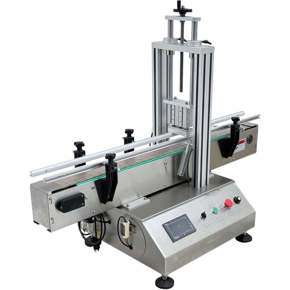 Automatic Tabletop Conveyor Capping Machine ChainPlate Bottle Press Capper 110V