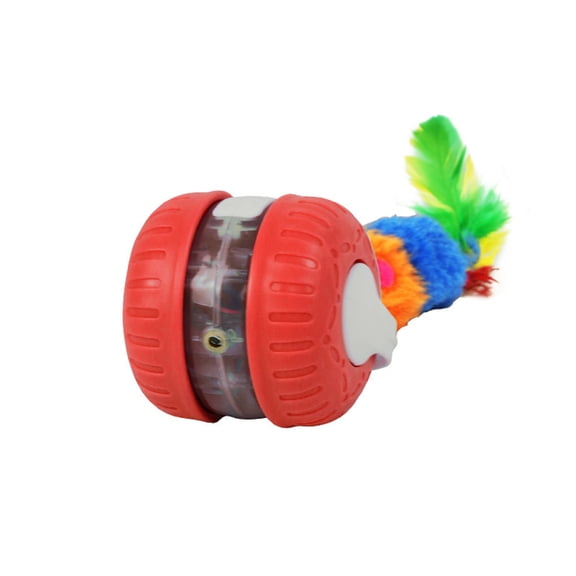 Automatic Teaser Toy, Moving for Indoor Cats, Interactive Electronic Pet with Flashing Lights