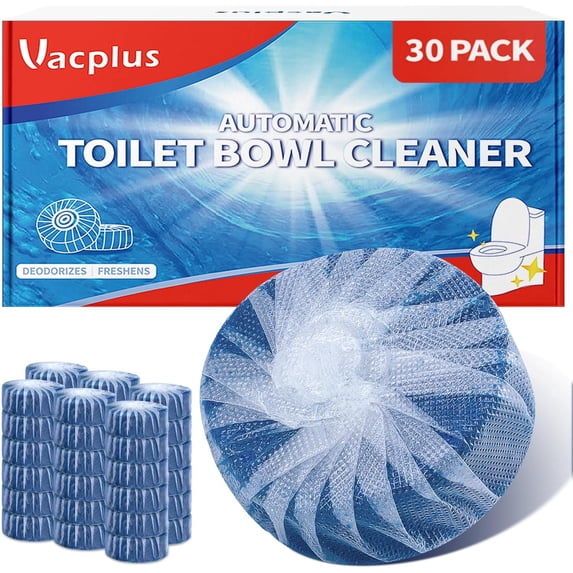 Automatic Toilet Bowl Cleaner Tablets, Drop-In Tank Cleaner for Bathroom, Prevent Stains & Deodorize, Long-Lasting Cleaning Tabs, Easy-Use Freshener for Bowl & Tank, 30 Pack