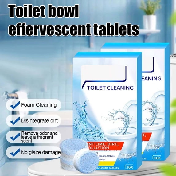 Automatic Toilet Bowl Cleaner, Toilet Gel Stamp, Toilet Freshener, Bathroom Essentials, Refreshing Scent, 16 Count (Pack of 1)