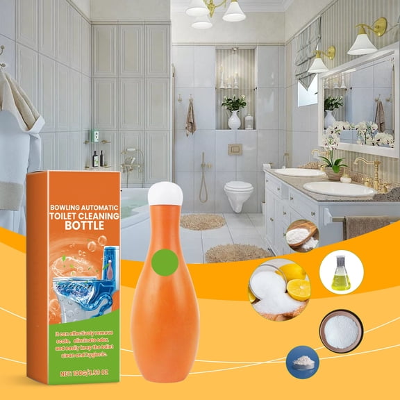 Automatic Toilet Bowl Cleaning Tabs, In-tank Toilet Bowl Cleaner for Stain Removal, Deodorizing Toilet Cleaning Tabs for Continuous Freshness, Drop-in Toilet Cleaning Tablets for Bathroom