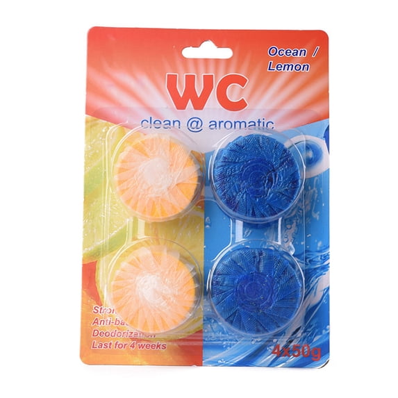 Automatic Toilet Cleaning Tablet Toilets Bowl Deep Clean Odor Deodorizer Descaling against Tough Stains 4 PACK