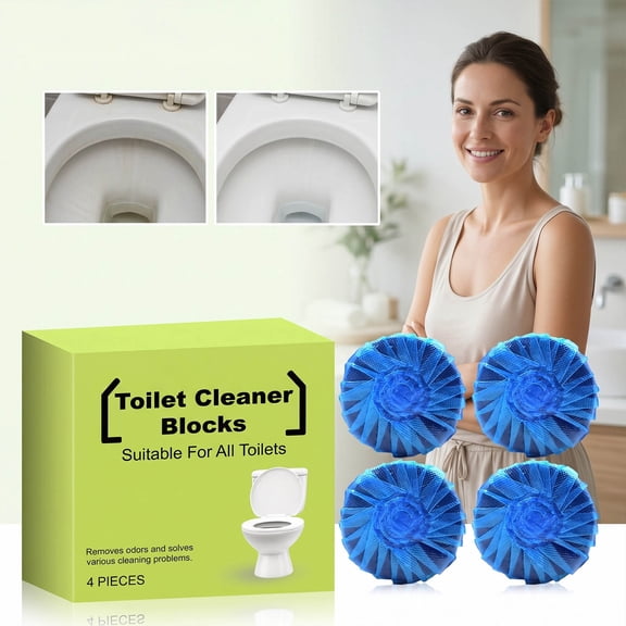 Automatic Toilet Cleaning Tablets with Peppermint, Stain Remover Long Lasting for All Toilets
