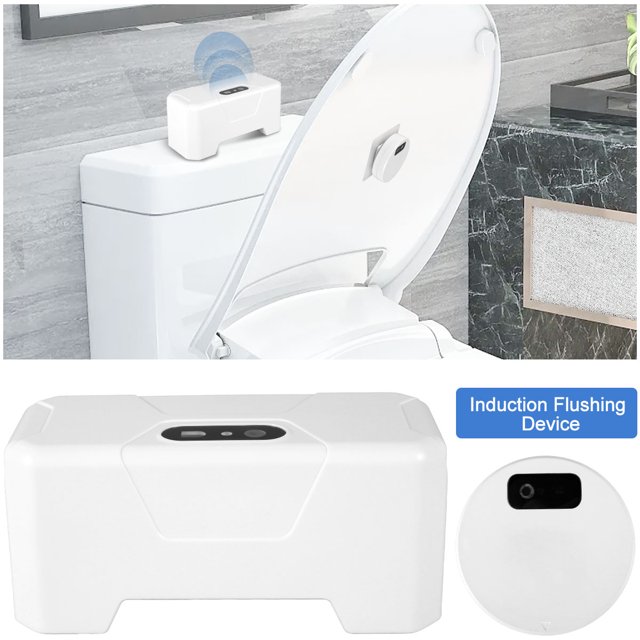 Automatic Toilet Flusher Touchless Toilet Flush Kit with Emitter Hands