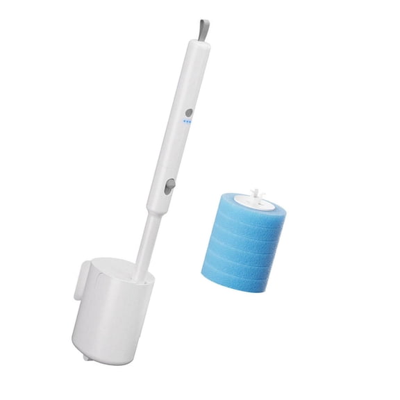 Automatic Toilet Scrubber Motorized Toilet Brush Wall Mounted Design Replaceable Brush Head for Deeping Cleaning